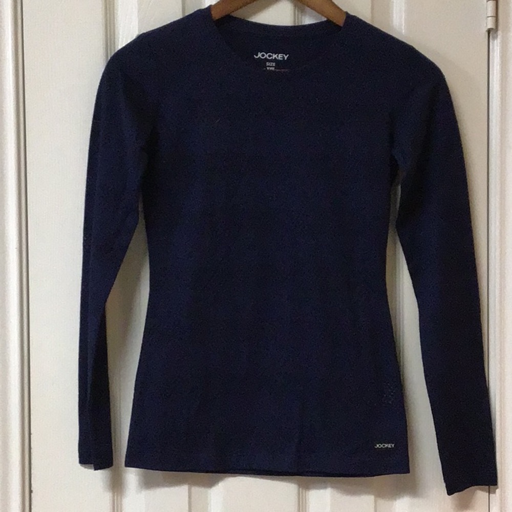 JOCKY MODERN FIT LONG SLV NAVY TEE XXS